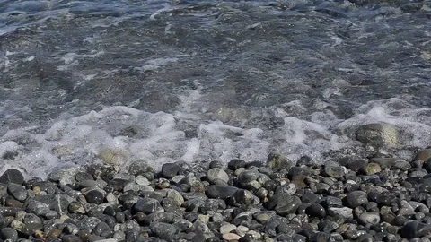 Pebbles and waves Stock Footage 102036146