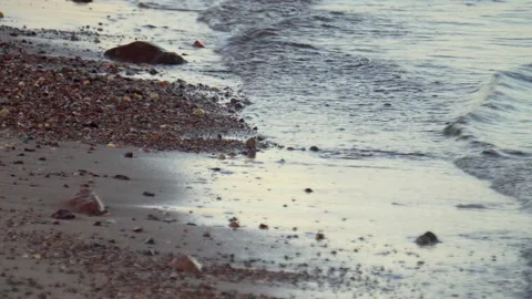 Pebbles and Waves Stock Footage 159786842