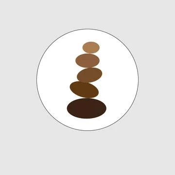 Pebbles arrangement Stock Illustration