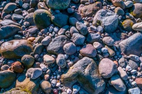Pebbles background Stock Photos