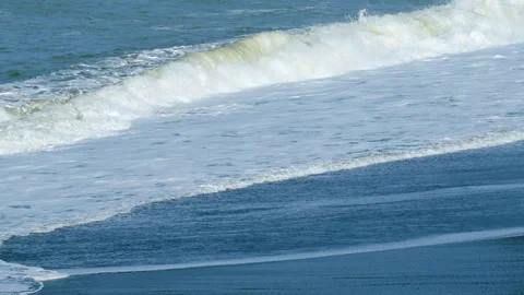 Pebbles Beach And Sea Waves. Waves Washing The Pebble Beach. Calm Sea Surface Stock Footage 257343297
