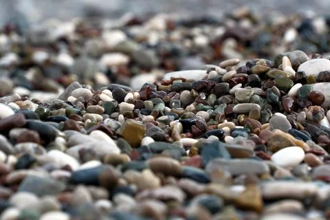 Pebbles on the beach of Antalya Foto stock