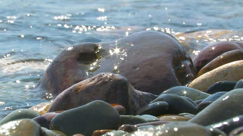 Pebbles on the beach. Stock Footage 27200345