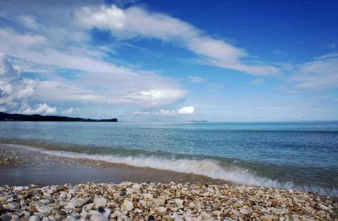 Pebbles on beach Stock Photos