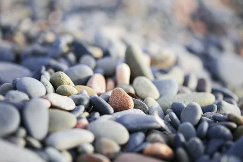 The pebbles on the Cyprus beach Stock Photos