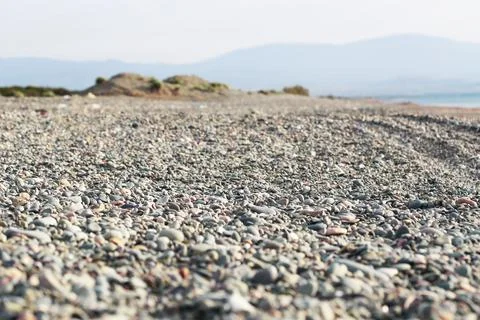 The pebbles on the Cyprus beach Stock Photos