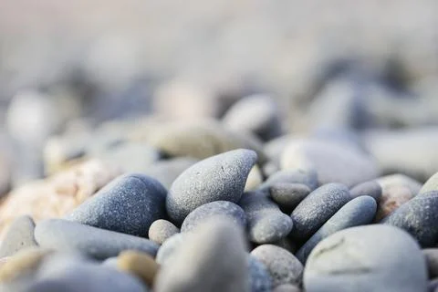 The pebbles on the Cyprus beach Stock Photos