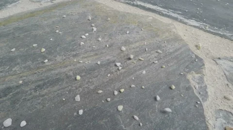 Pebbles falling on marble,slow motion Video stock 62407104