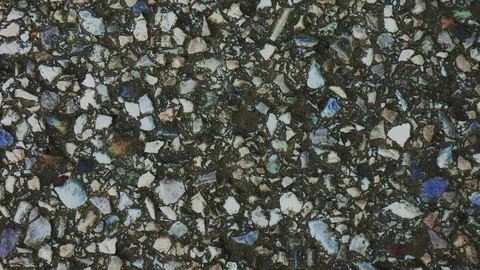 Pebbles foot way top view. blank stony surface with room for text. Stock Footage 120327652