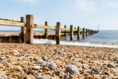 Pebbles on Happisburgh beach Stock Photos