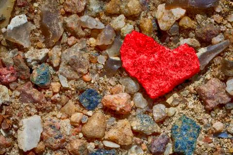 Pebbles - Heart 库存照片
