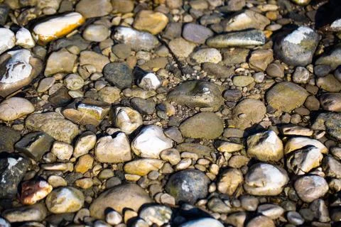Pebbles in the Isar, background Stock Photos