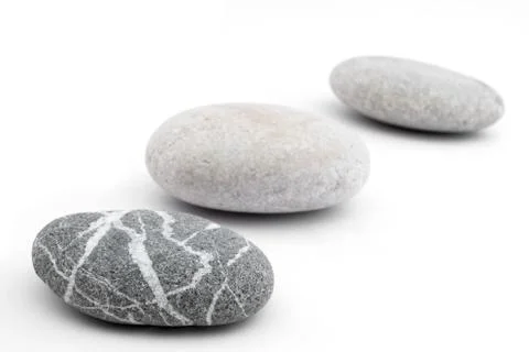 Pebbles in line Stock Photos