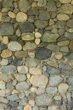 Pebbles pattern stone wall surface structure hd Stock Photos