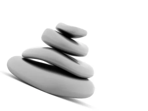 Pebbles rendered Stock Illustration