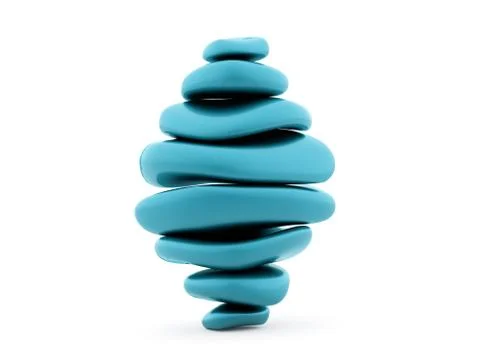 Pebbles rendered Stock Illustration