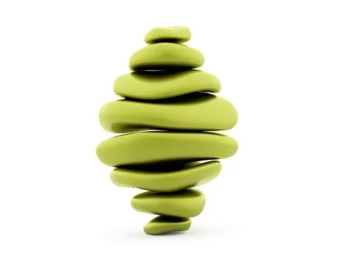 Pebbles rendered Stock Illustration