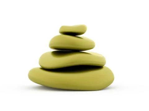 Pebbles rendered Stock Illustration