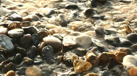Pebbles in river close-up Stock Footage 10844030
