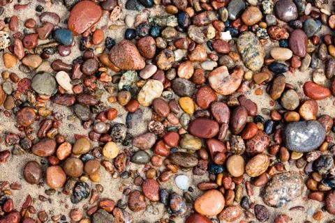 Pebbles on the sand Foto stock