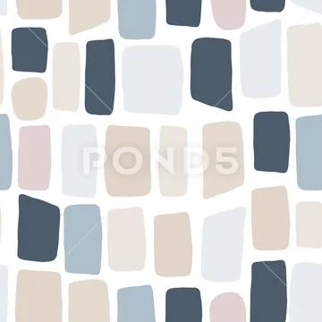 Pebbles seamless pattern. Texture of a brick wall. イラスト素材