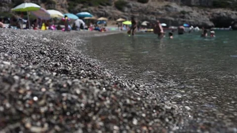 Pebbles by the Seashore Stock Footage 139059025