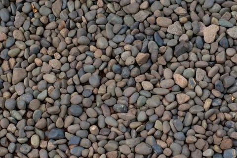 Pebbles stone background texture close up Foto stock