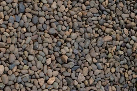 Pebbles stone background texture close up Foto stock