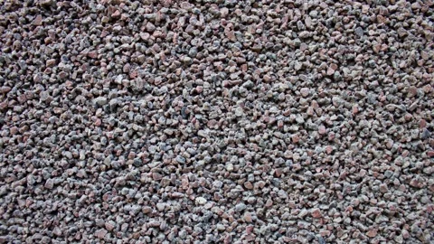 Pebbles, stone. Crushed rubble, coarse fraction. Construction crushed,animation Stock Footage 308704242