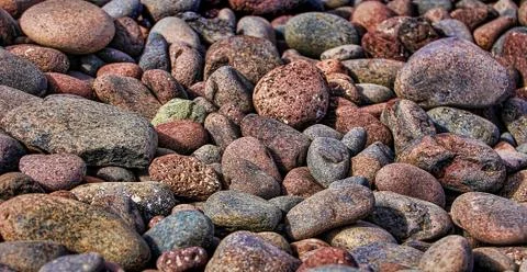 Pebbles stone texture and background. Abstract background made with stones Stock Photos