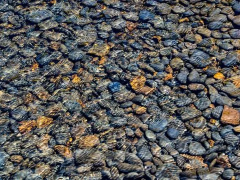 Pebbles in stream Stock Photos