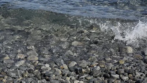 Pebbles in surf Stock Footage 101925763