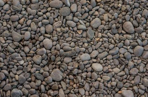 Pebbles texture, background image, place for text Stock Photos