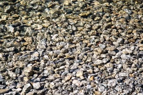 Pebbles in the water as a background Stock Photos