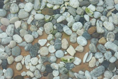 Pebbles in the water for background Stock Photos