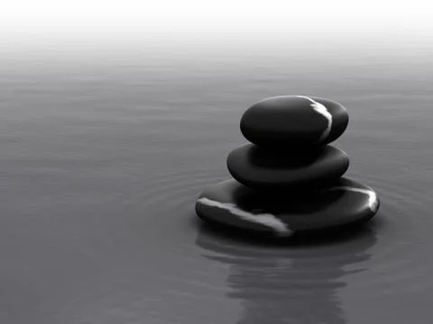 Pebbles in water Illustrazione stock