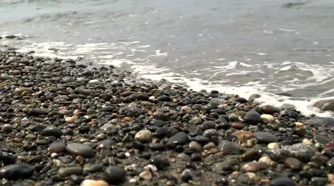 Pebbly Beach Close Up Video stock 43481274
