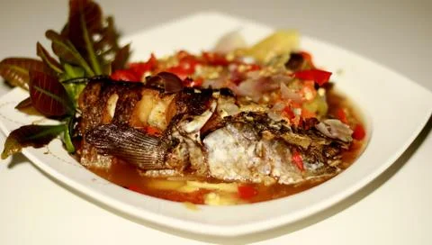 Pecak gabus or snakehead fish Stock Photos
