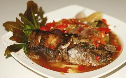 Pecak gabus or snakehead fish Stock Photos