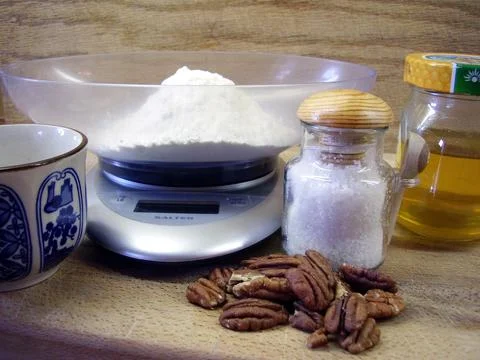 Pecan bars Stock Photos