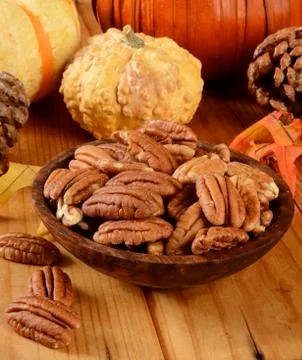 Pecan halves Stock Photos