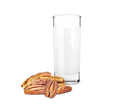 Pecan milk Stock Photos