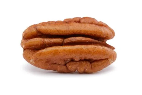 Pecan nut isolated on white Stock Photos