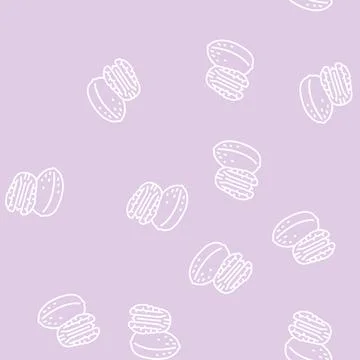 Pecan nut line seamless pattern イラスト素材