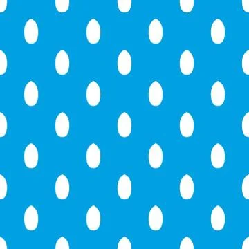 Pecan nut pattern seamless blue 库存插图