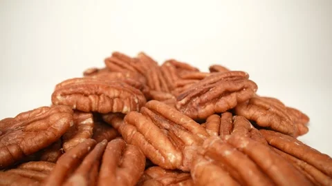 Pecan Nuts in a macro dolly shot Stock Footage 249965878
