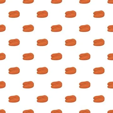 Pecan nuts seamless pattern on white background 스톡 일러스트
