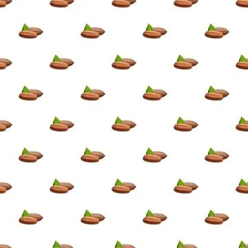 Pecan pattern seamless Stock Illustration
