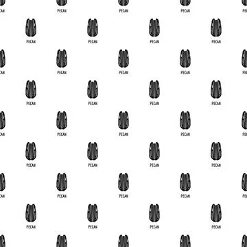 Pecan pattern seamless Stock Illustration