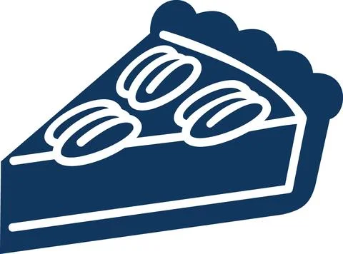 Pecan pie slice graphic icon illustration Stock Illustration